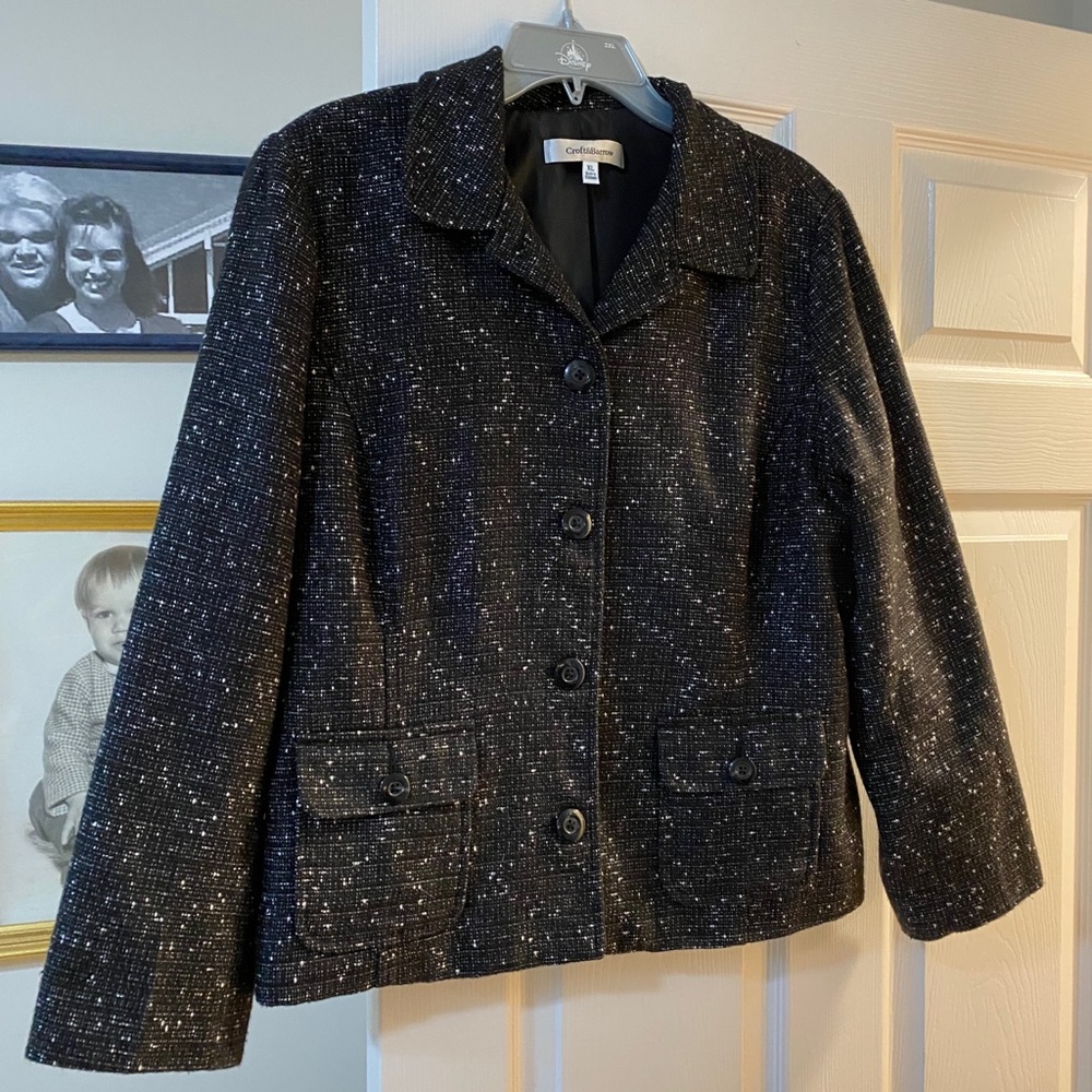 Black Tweed Jacket XL